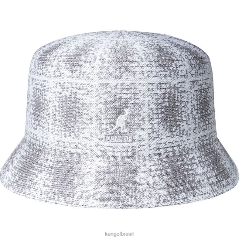 chapelaria | Kangol unissex Branco cinzento caixa xadrez grunge Z4880655