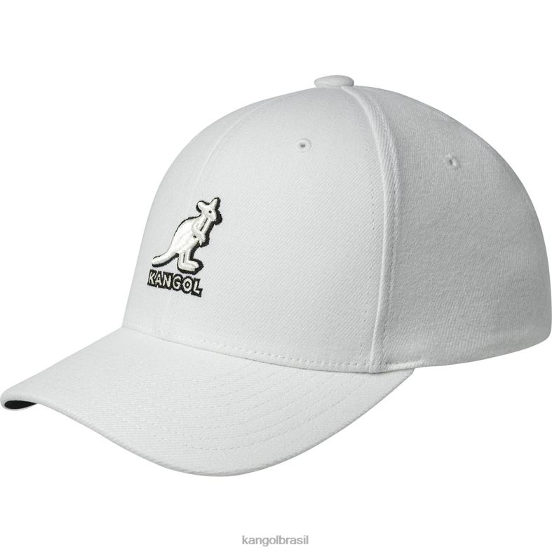 chapelaria | Kangol unissex Branco preto beisebol flexfit de lã 3d Z4880301