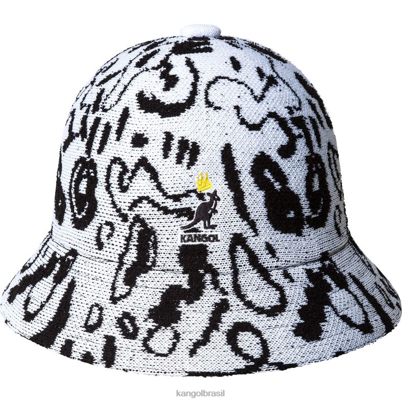 chapelaria | Kangol unissex Branco preto rei da rua casual Z4880473