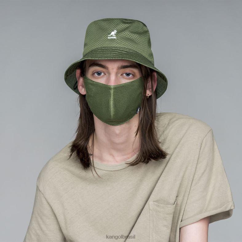 chapelaria | Kangol unissex Oliva balde de máscara de coordenadas Z4880669