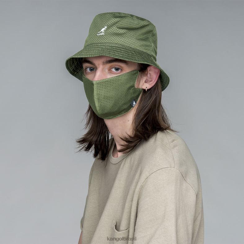 chapelaria | Kangol unissex Oliva balde de máscara de coordenadas Z4880669