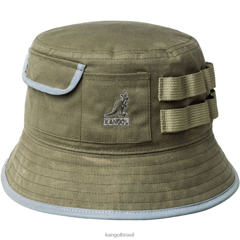 chapelaria | Kangol unissex Oliva balde utilitário encerado Z4880666