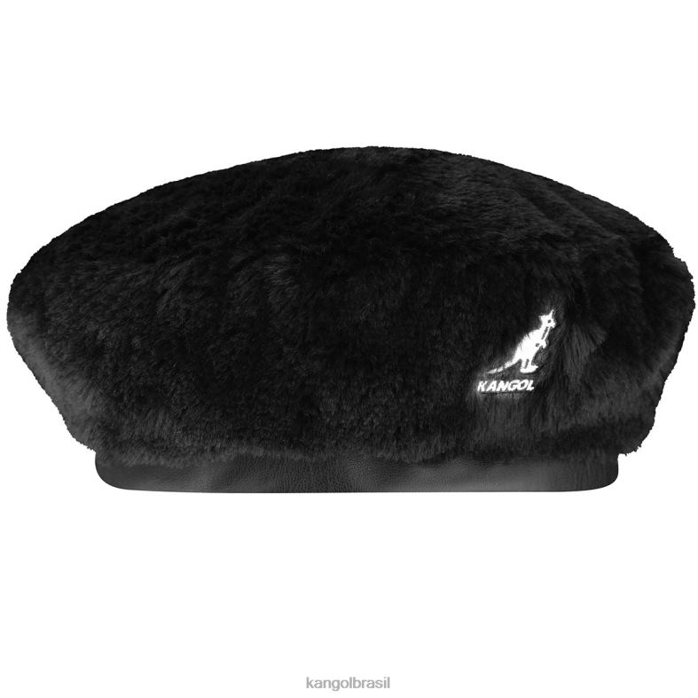chapelaria | Kangol unissex Preto sólido boina de pele falsa Z4880403