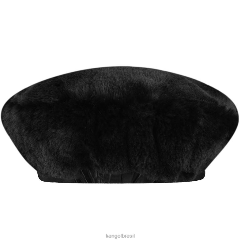 chapelaria | Kangol unissex Preto sólido boina de pele falsa Z4880403