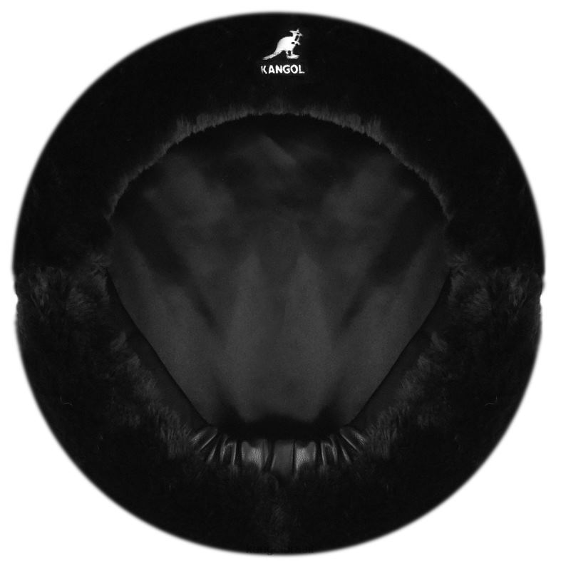 chapelaria | Kangol unissex Preto sólido boina de pele falsa Z4880403