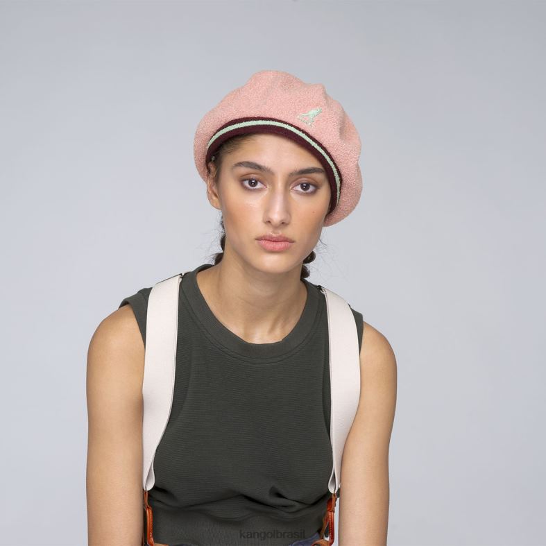 chapelaria | Kangol unissex Rosa empoeirada boina bermuda jax bicolor Z4880401
