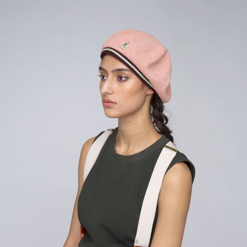 chapelaria | Kangol unissex Rosa empoeirada boina bermuda jax bicolor Z4880401