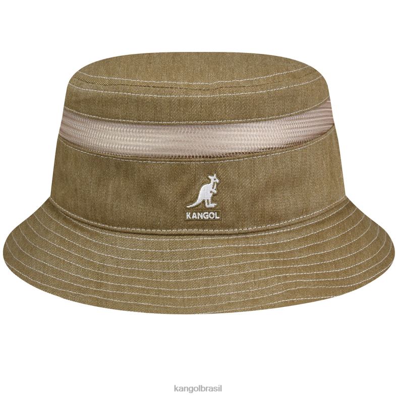 chapelaria | Kangol unissex aveia balde de malha de algodão angustiado Z4880472