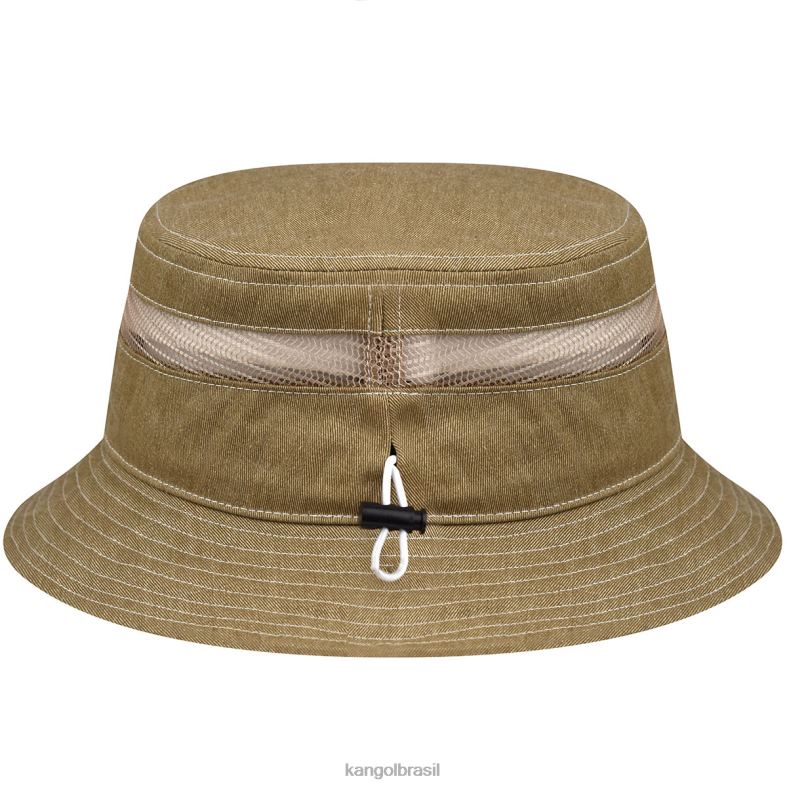chapelaria | Kangol unissex aveia balde de malha de algodão angustiado Z4880472