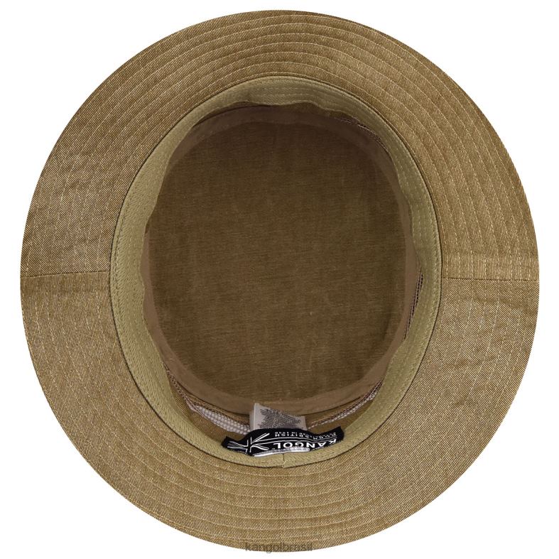 chapelaria | Kangol unissex aveia balde de malha de algodão angustiado Z4880472