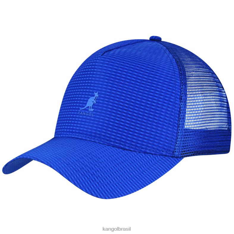 chapelaria | Kangol unissex azul caminhoneiro de malha seersucker Z4880284