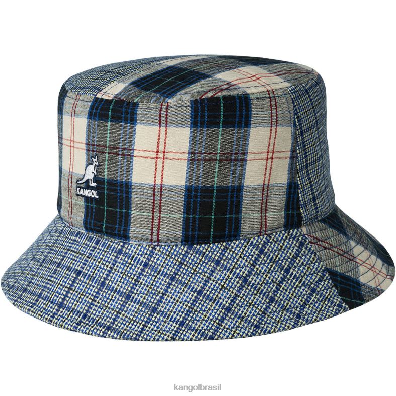 chapelaria | Kangol unissex azul de mykonos balde de mashup xadrez Z4880682