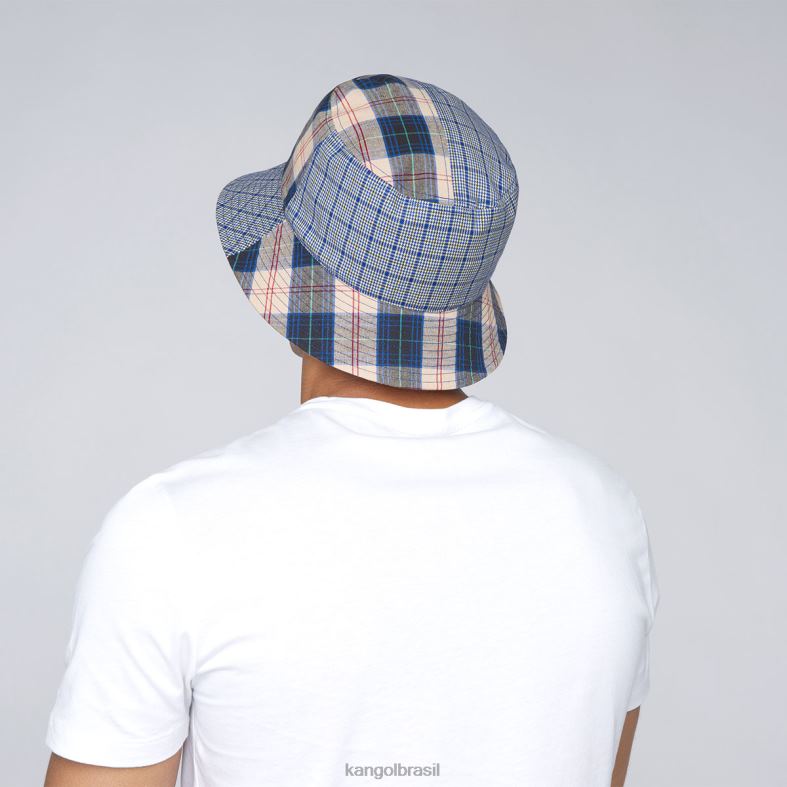 chapelaria | Kangol unissex azul de mykonos balde de mashup xadrez Z4880682