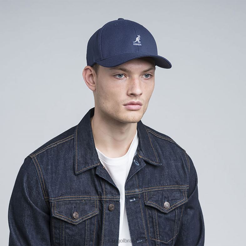 chapelaria | Kangol unissex azul escuro beisebol flexfit de lã Z4880316
