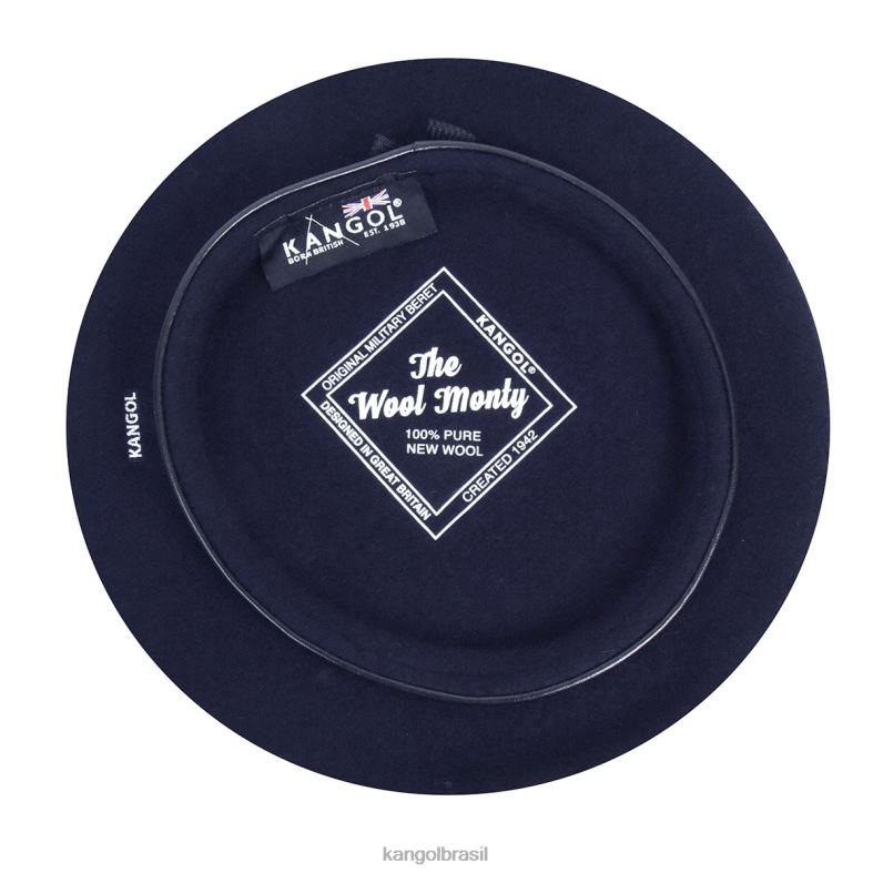chapelaria | Kangol unissex azul escuro boina de lã monty Z4880431