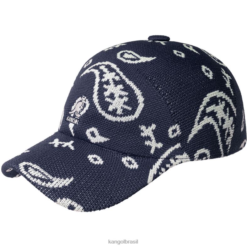 chapelaria | Kangol unissex azul escuro/branco paisley adj spacecap Z4880360