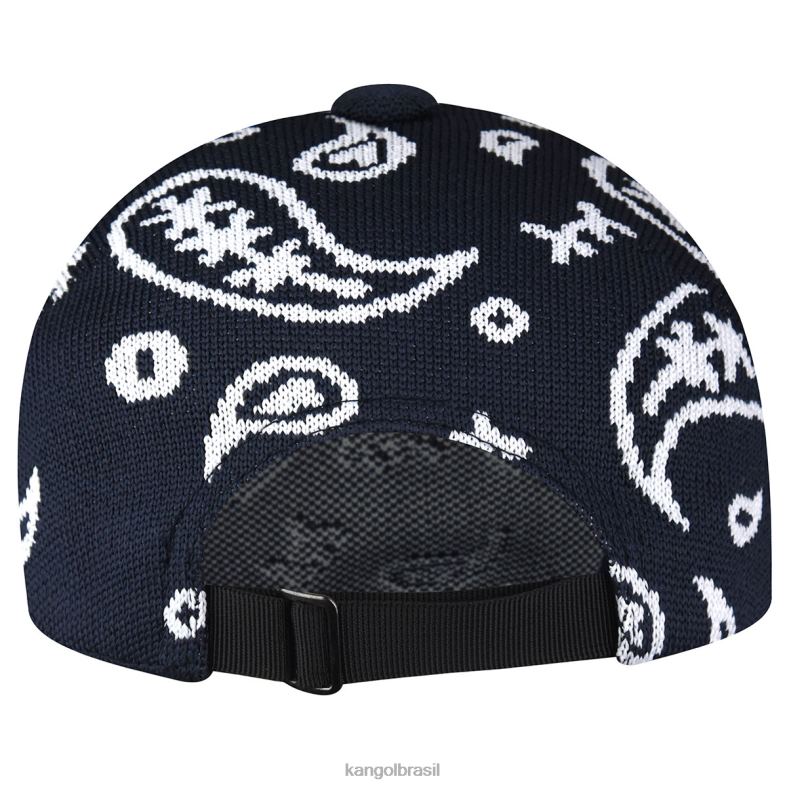 chapelaria | Kangol unissex azul escuro/branco paisley adj spacecap Z4880360