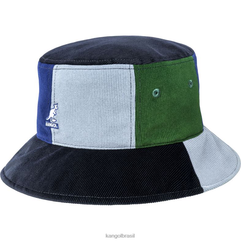 chapelaria | Kangol unissex azul escuro/multi balde de pops de contraste Z4880552