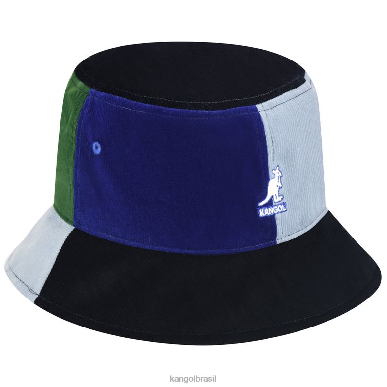 chapelaria | Kangol unissex azul escuro/multi balde de pops de contraste Z4880552