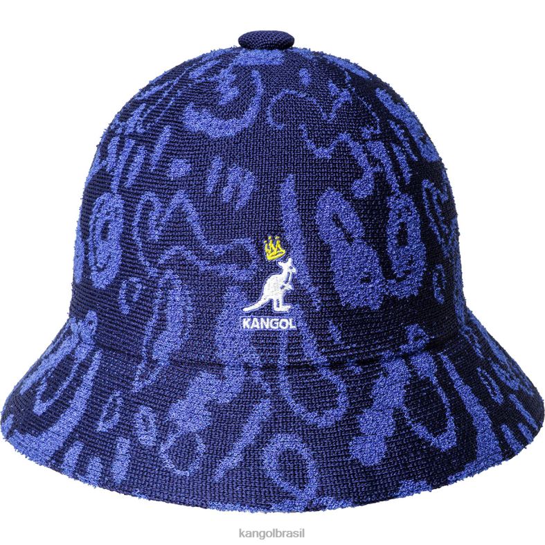 chapelaria | Kangol unissex azul estrelado/marinho rei da rua casual Z4880475