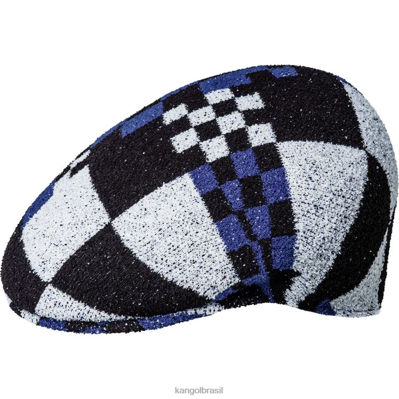 chapelaria | Kangol unissex azul estrelado/preto pop guingão 504 Z488012