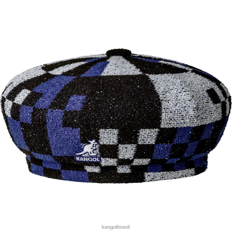 chapelaria | Kangol unissex azul estrelado/preto pop guingão jax boina Z4880393