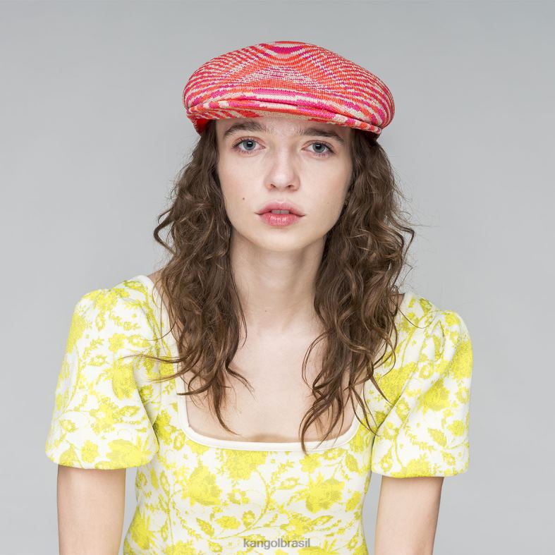 chapelaria | Kangol unissex bege/brilho cereja/rosa elétrico viagem selvagem 504 Z488095