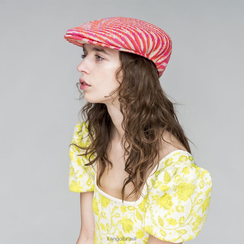 chapelaria | Kangol unissex bege/brilho cereja/rosa elétrico viagem selvagem 504 Z488095