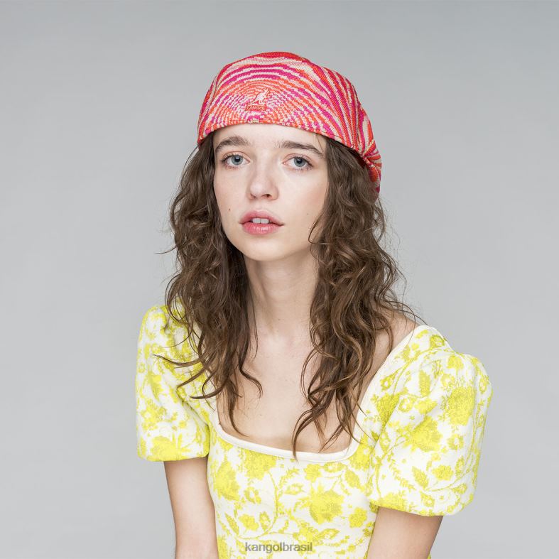 chapelaria | Kangol unissex bege/brilho cereja/rosa elétrico viagem selvagem 504 Z488095