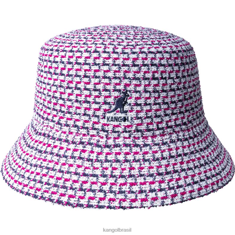 chapelaria | Kangol unissex branco balde jacquard labirinto Z4880662