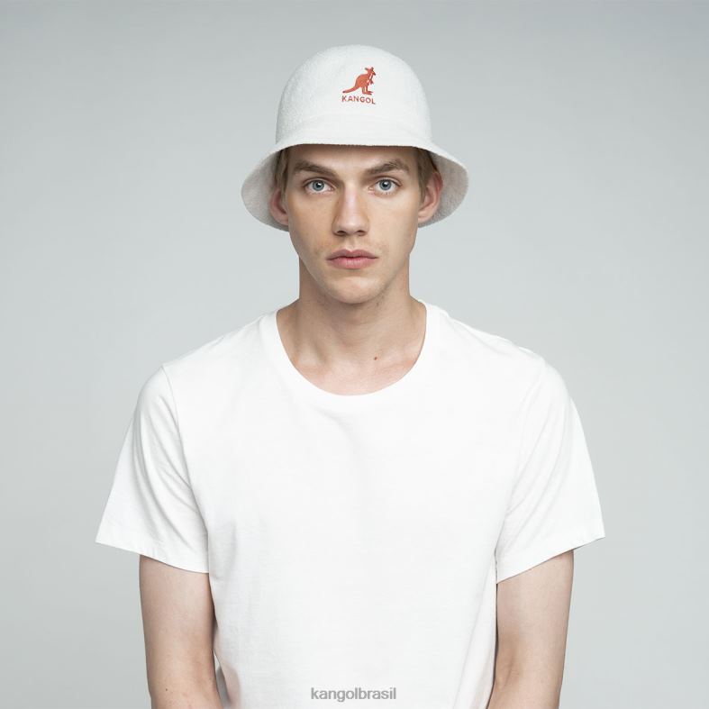 chapelaria | Kangol unissex branco logotipo grande casual Z4880521
