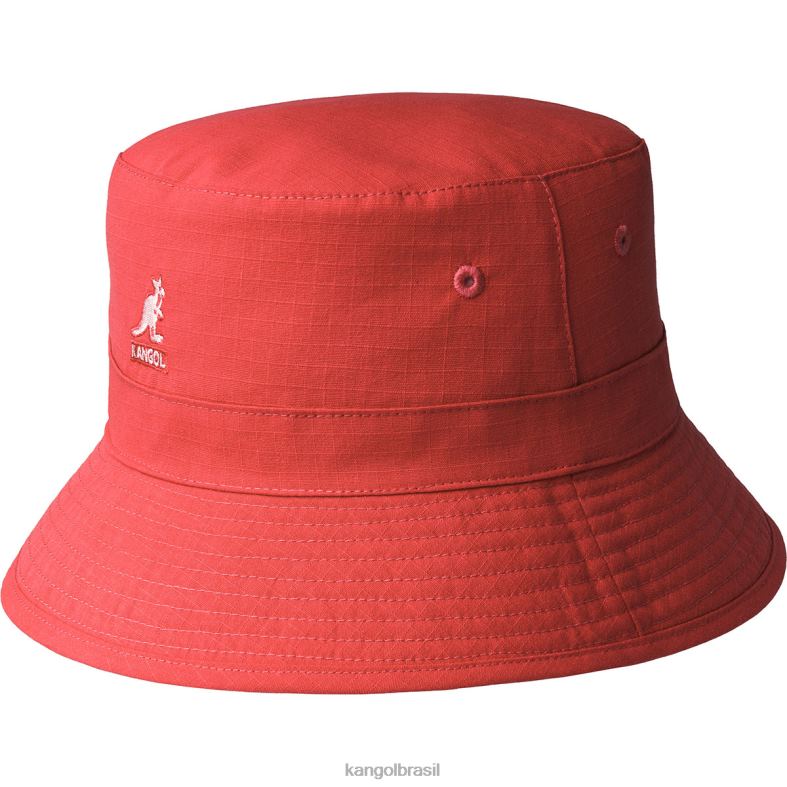 chapelaria | Kangol unissex branco/vermelho balde reversível de golfe Z4880469