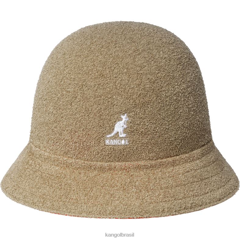chapelaria | Kangol unissex brilho de aveia/cereja flip it reversível casual Z4880508