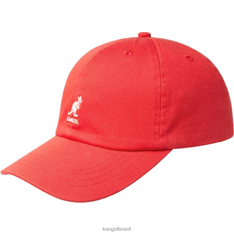 chapelaria | Kangol unissex brilho de cereja beisebol lavado Z4880347