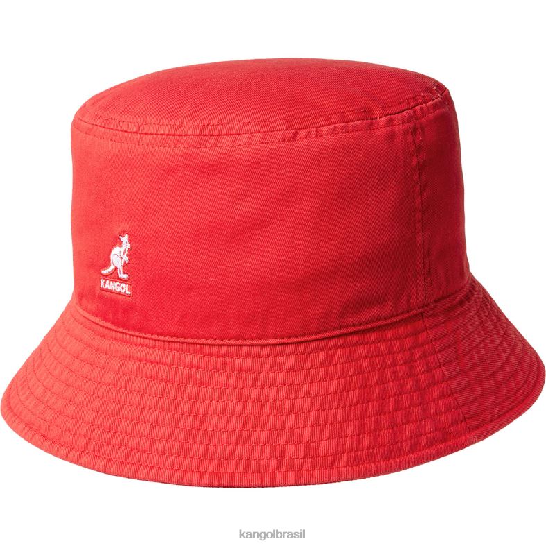chapelaria | Kangol unissex brilho de cereja chapéu balde lavado Z4880589