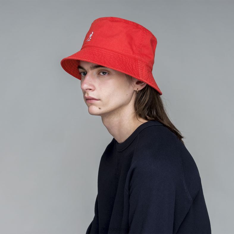 chapelaria | Kangol unissex brilho de cereja chapéu balde lavado Z4880589