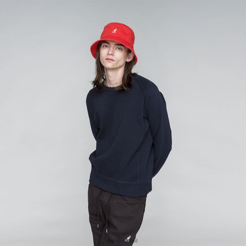 chapelaria | Kangol unissex brilho de cereja chapéu balde lavado Z4880589