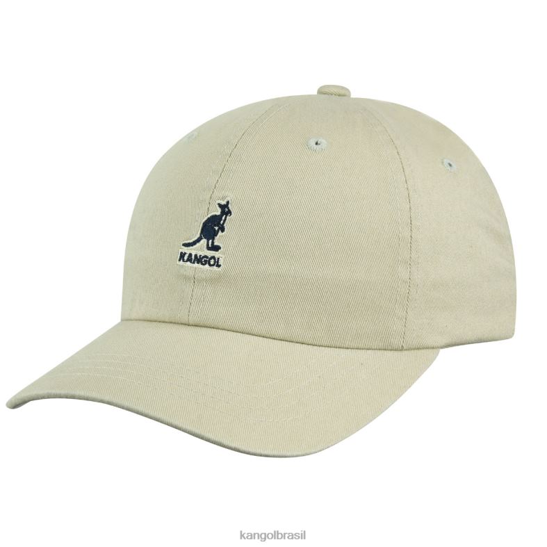 chapelaria | Kangol unissex cáqui beisebol lavado Z4880338