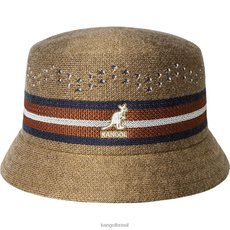chapelaria | Kangol unissex camelo lata de listras lisas Z4880570