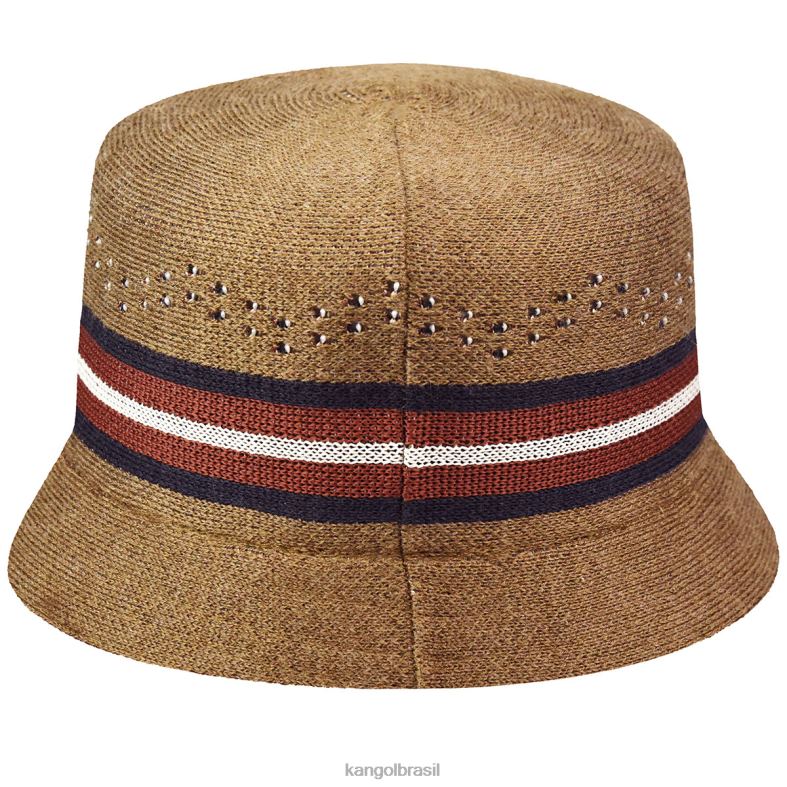 chapelaria | Kangol unissex camelo lata de listras lisas Z4880570