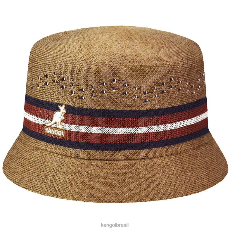 chapelaria | Kangol unissex camelo lata de listras lisas Z4880570