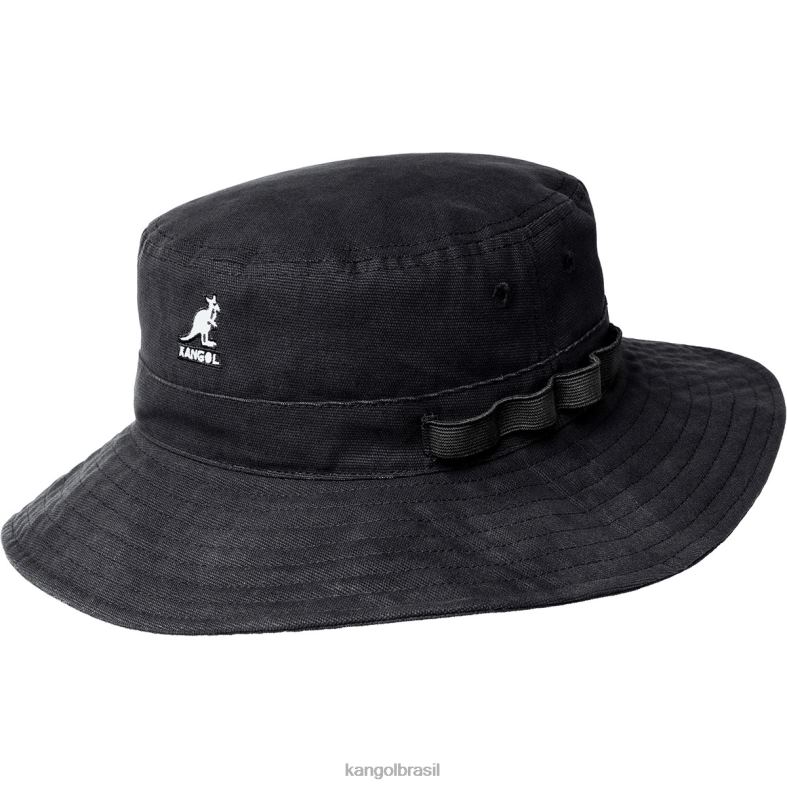 chapelaria | Kangol unissex carvão chapéu de selva de cabos utilitários Z4880499
