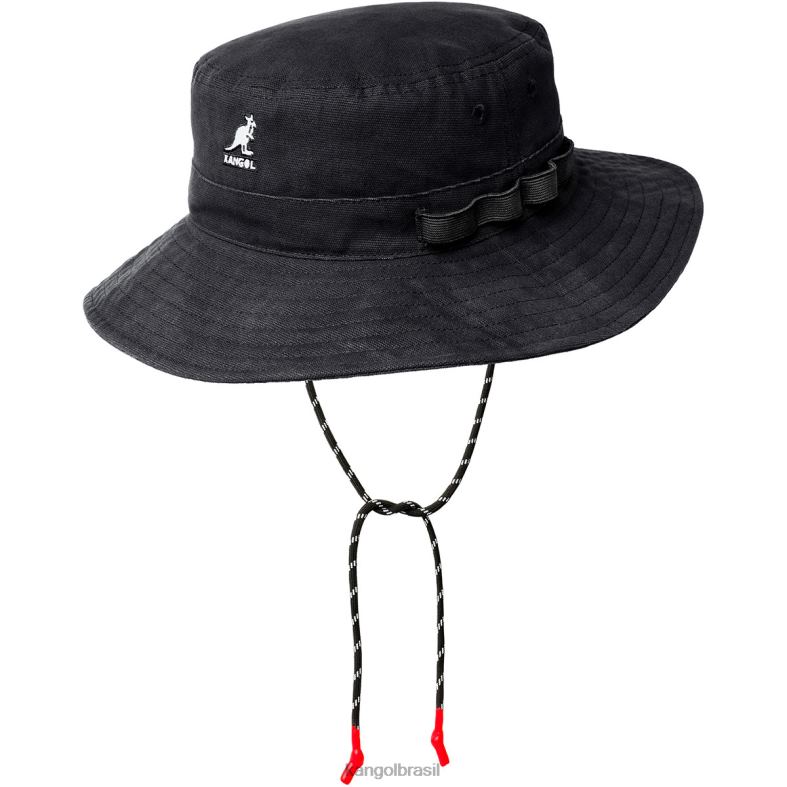 chapelaria | Kangol unissex carvão chapéu de selva de cabos utilitários Z4880499