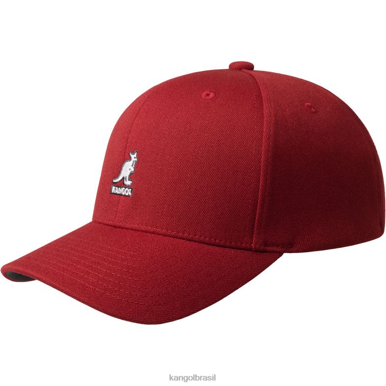 chapelaria | Kangol unissex celeiro vermelho beisebol flexfit de lã Z4880312