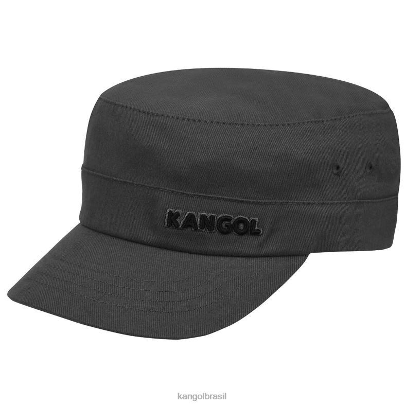 chapelaria | Kangol unissex cinza boné do exército de sarja de algodão Z4880262
