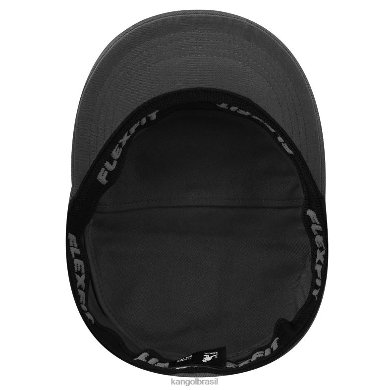 chapelaria | Kangol unissex cinza boné do exército de sarja de algodão Z4880262