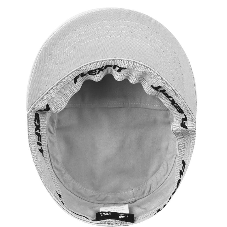 chapelaria | Kangol unissex cinza boné do exército ripstop Z4880269