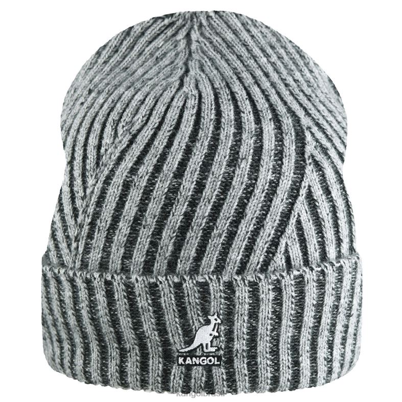 chapelaria | Kangol unissex cinza pull-on de punho de 2 tons Z4880837