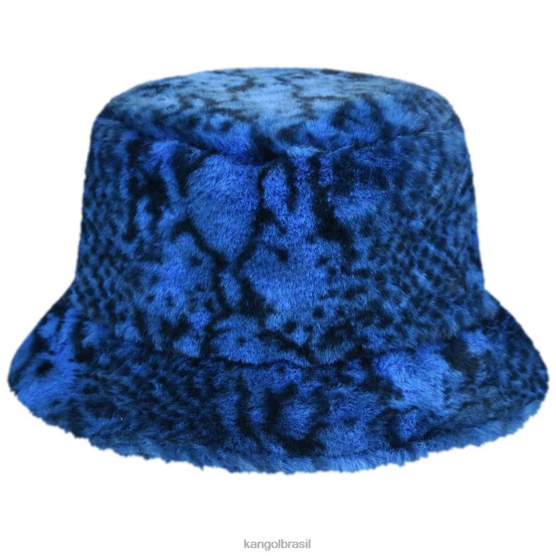 chapelaria | Kangol unissex cobra azul balde de pele falsa Z4880711