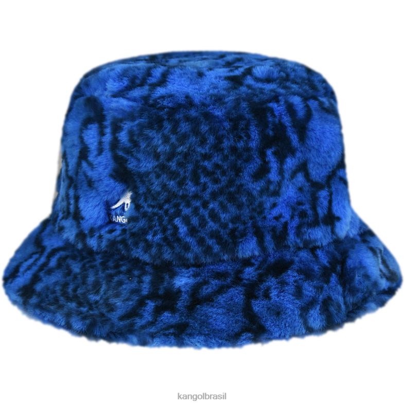 chapelaria | Kangol unissex cobra azul balde de pele falsa Z4880711